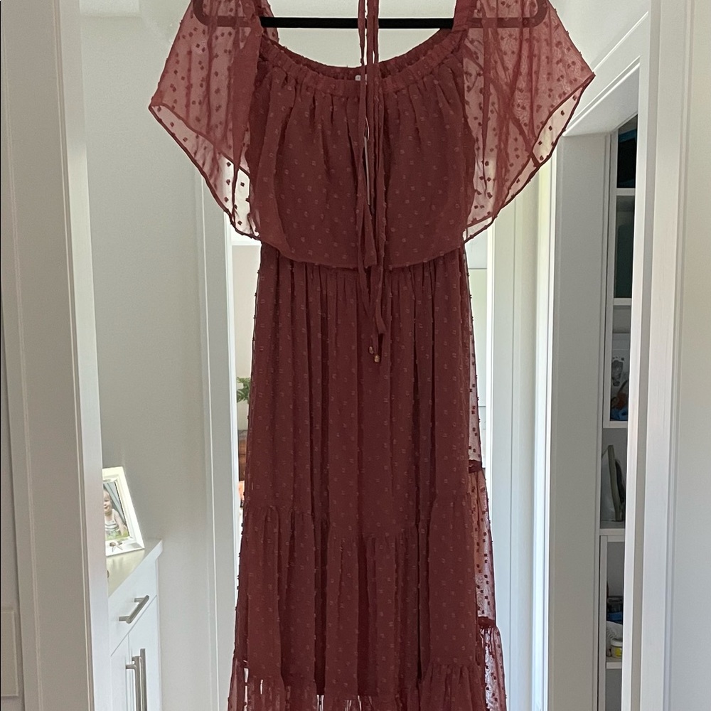 Baltic born Swiss dot maxi dress